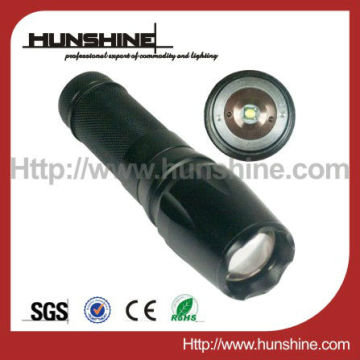 cree t6 led aluminum telescopic logo projection flashlight