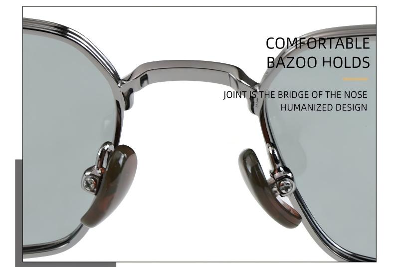 Vintage Square Metal Photochromic Driving Sunglasses ME2152-Nose Pad Vintage Square Metal Photochromic Driving Sunglasses ME2152-Nose Pad