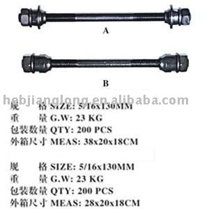 hub spindle / rear & front axle / bicycle hub spindle