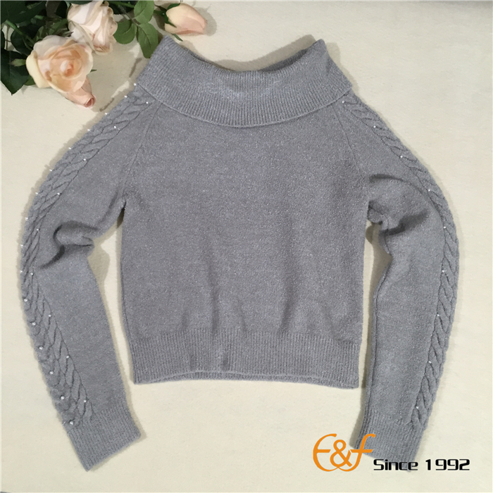  Strapless Collar Sweater for Lady