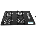 Black Toughened Glass Working Top Hob