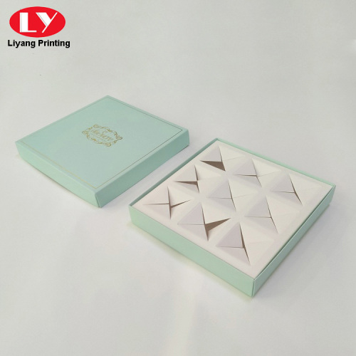 9 Pieces Square Macaron Paper Box Custom