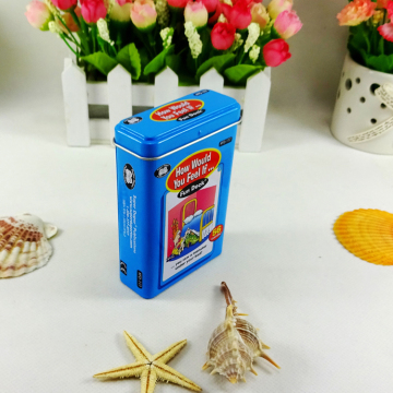 rectangular decorative coffee metal tin can