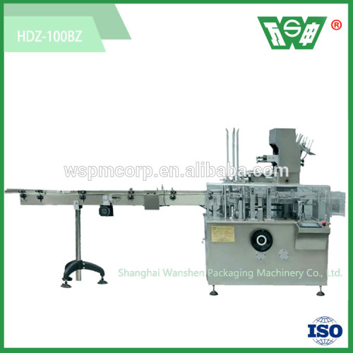 Shanghai Wanshen HDZ 100BZ pillow bag/customized /tea bag/milk powder/egg roll/biscuit automatic cartoning machine