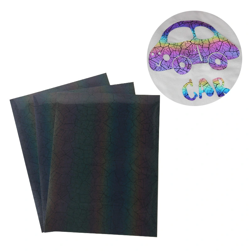 Iron on Heat Transfer Vinyl Roll Rainbow Reflective Heat Transfer Vinyl Film