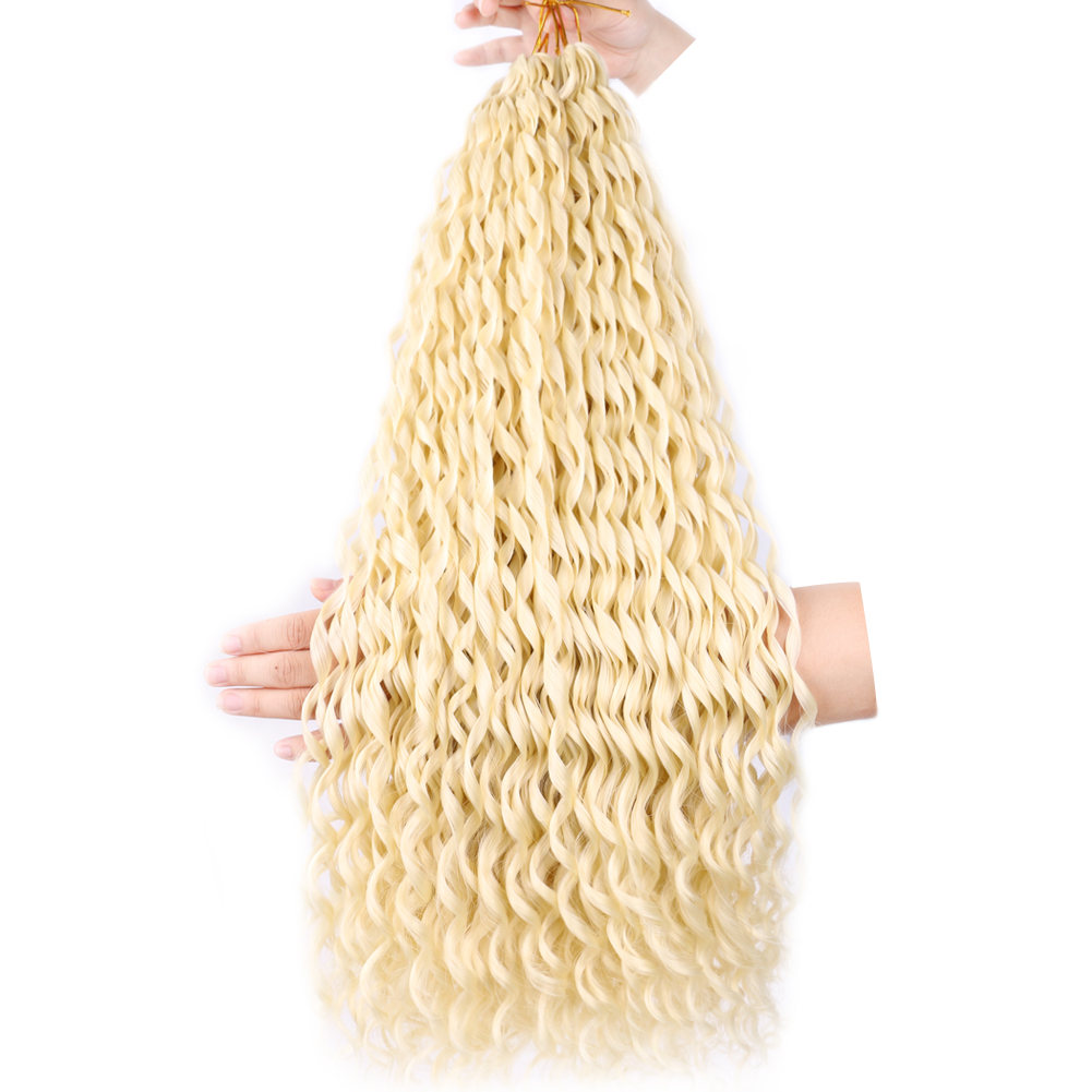Water wave  Synthetic Hair Extension 24inch Ocean deep water Body Ombre Braiding bundle Hair Crochet Braids Hair