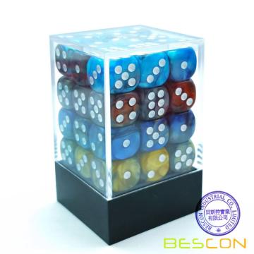 Bescon 12mm D6 Würfel 36 in Würfel, verschiedene Zwillinge ROCK-Farben, 12-mm-Würfel mit sechs Seiten (36) Würfelblock