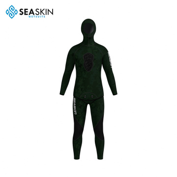 Seaskin Custom YAMAMOTO 5mm 2 pieces camouflage Hooded Neoprene Spearfishing Diving Wetsuit