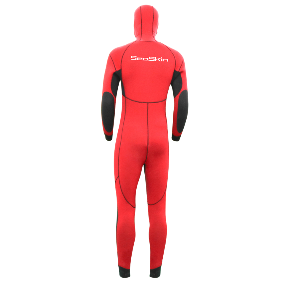 Seasin Mens 7mm Hooded Front Zip Steamer Wetsuits