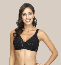 In-stock plus size full cup print bra