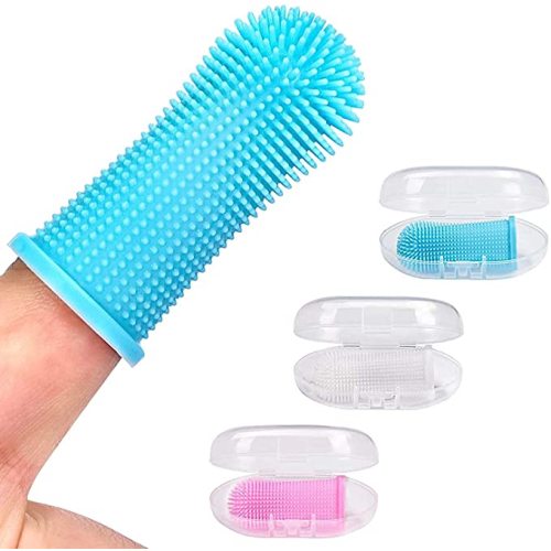 Silicone Dog Finger Bàn chải đánh răng Bàn chải lông chó mềm