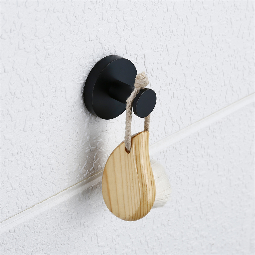 robe hook matt black