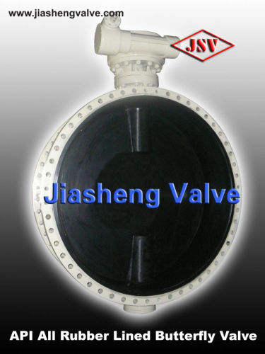 Flange Full Rubber Lined PTFE Butterfly Valve