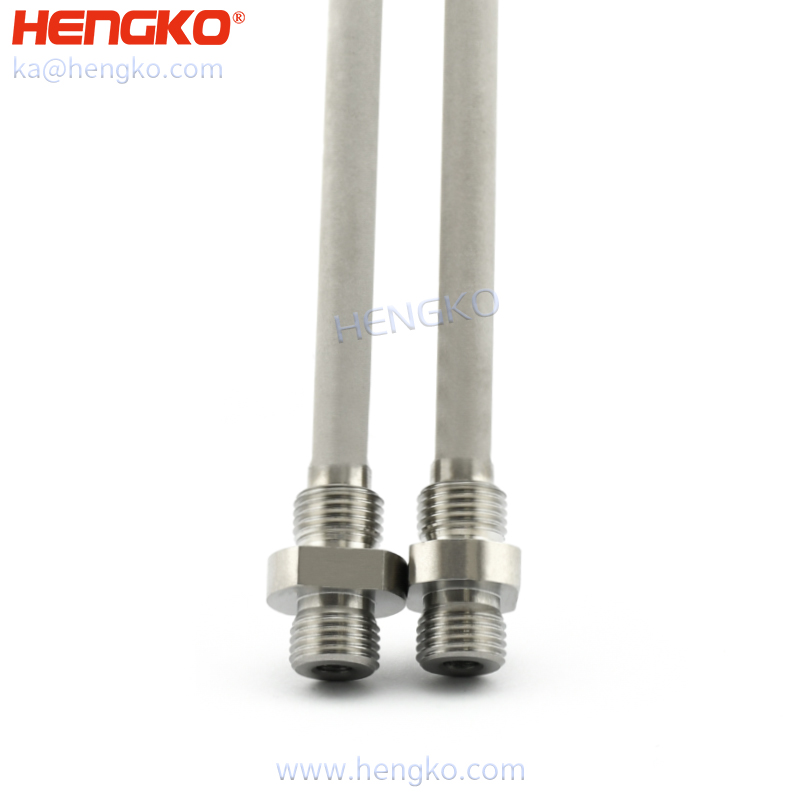 Good air permeability sintered metal  stainless steel microporous media water filter pipe filtting Cartridge