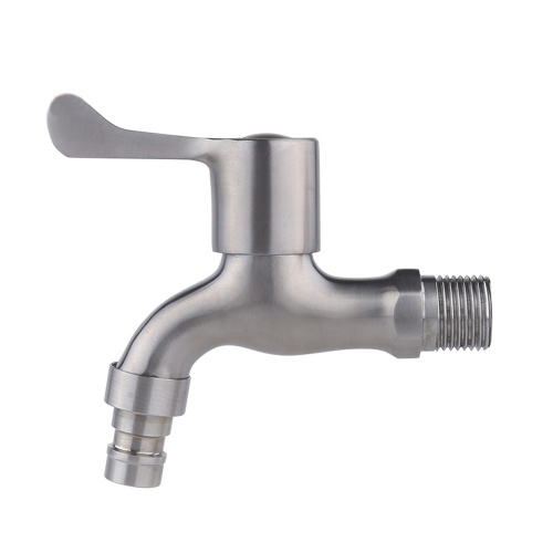 SS304 Polished Single cold bibcock tap for washing