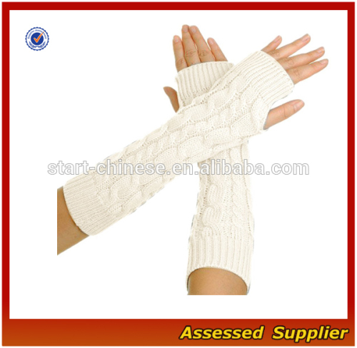 Eforcase Women Lady Girl Knitted Long Soft gloves Winter Warmer Braided Arm Fingerless Gloves --ZP1122