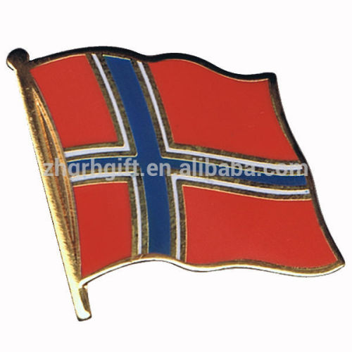 Metal national country norway flag pin