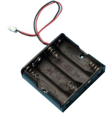 PC Connector Cell Holder/Case/Box for 4 AA Batteries