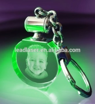 Magic laser engraved crystal trophy for 3D photo inside