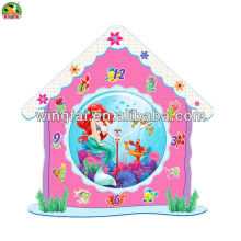 Princess shape EVA wall clock