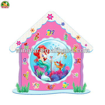 Princess shape EVA wall clock