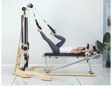 Complete Pilates Reformer Equipment: Wood Frame, Pulley Tower, Standing Unit & Combination Set by Puleggia Torre Turm