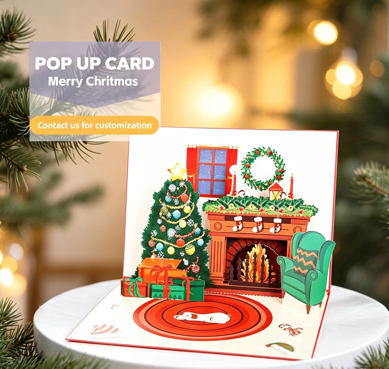 3D wyskakujące kartki świąteczne z życzeniami 3d pop up christmas greeting cards