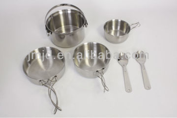 Stainless Steel Camping cook set of Two-Three people