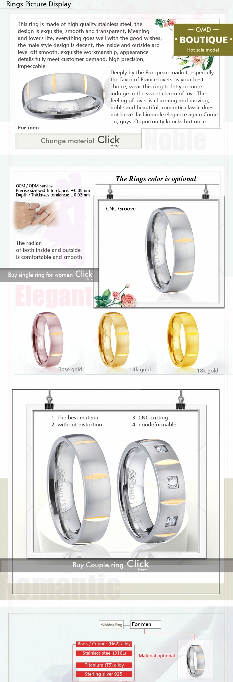 Fashion Accessories Price Men Woman Jewelry Rings