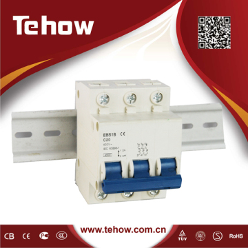 3 phase 20 amp miniature circuit breaker MCB types