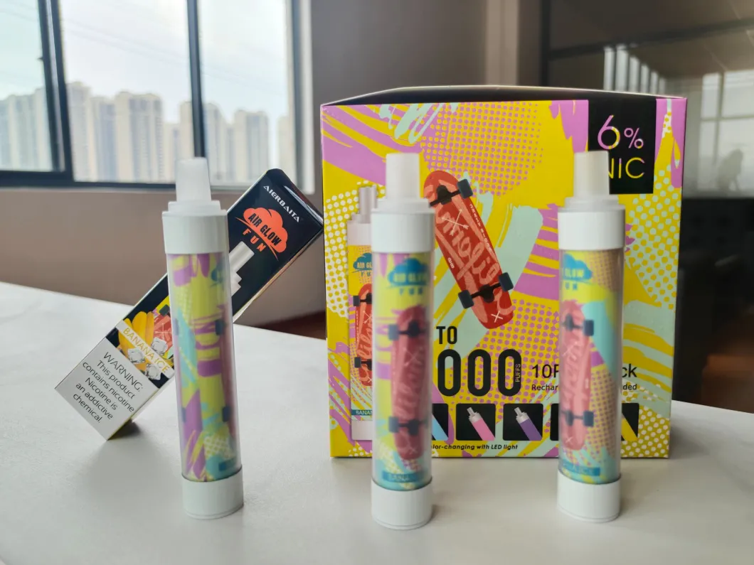 Disposable Vape Pen 6ml Pod Cartridges a+ Battery 3000 Puffs Air Glow Fun Ecig Pods Device