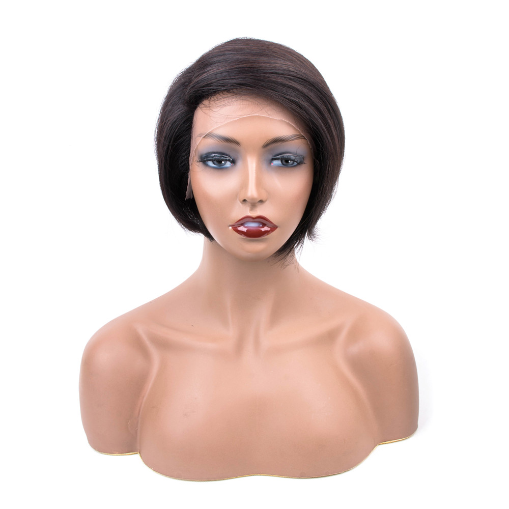 Cute And Stylis 10A Nature Color Straight Cheap Fashionable 4 Inch Short Brazilian Hair Wigs Wholesale In Stock,100% Human Hair