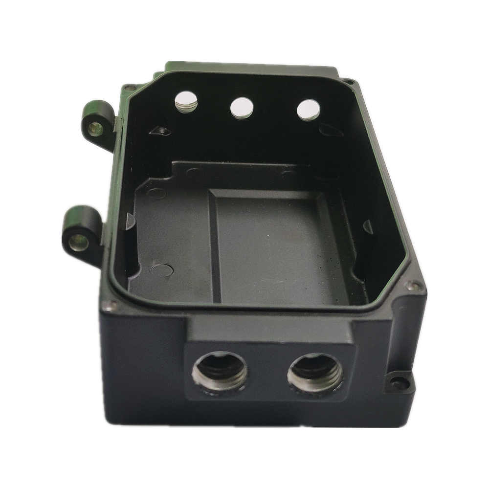 Custom design aluminum die casting box in black