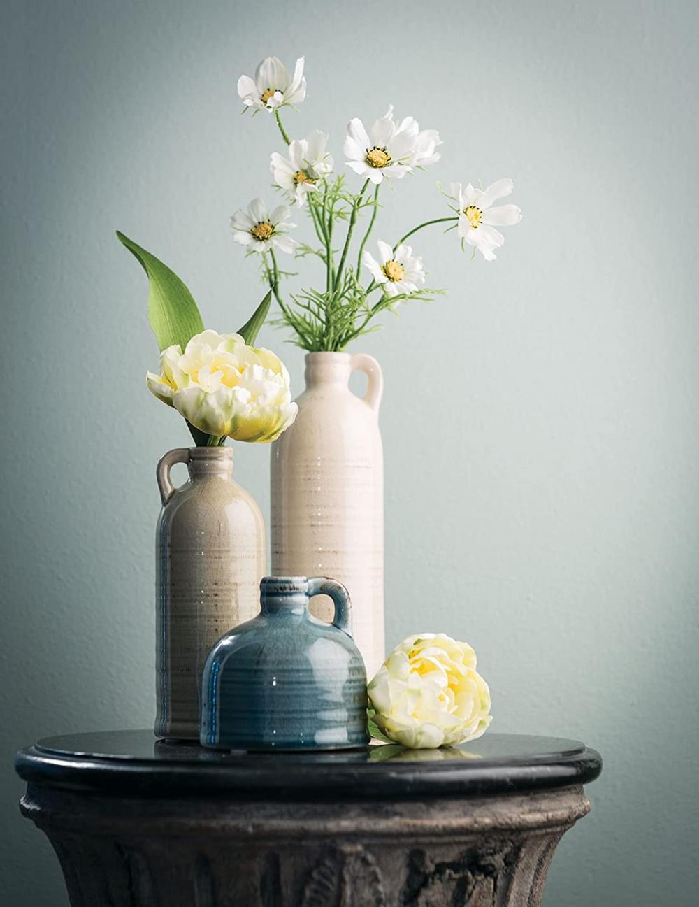 Modernes Bauernhaus dekorativ kleiner Keramik -Krug -Vase -Set