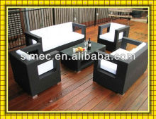 Hot sale Elegant synthetic rattan poly rattan garden sofa set SCSF-002