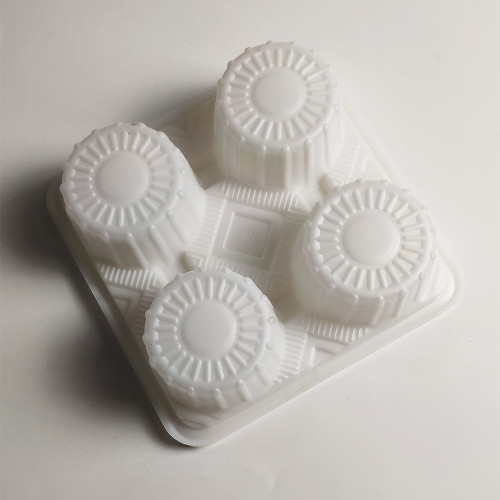 4 slot white pp material de cupcake bandeja