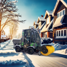 High Quality All-Terrain Snowblower with Three-Mode Switch and Fully Enclosed Cab Snowplow