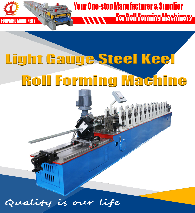 China Forward Light Gauge Stud and Track Steel Keel Roll Forming Machine