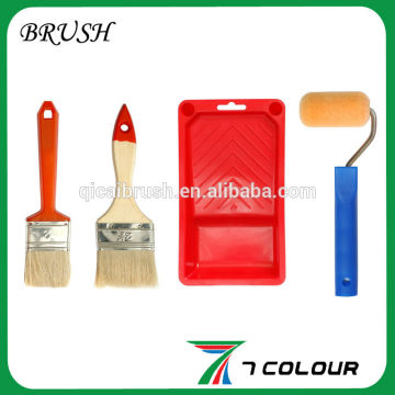 mini paint tools set,paint brush and roller brush,mini plastic tray