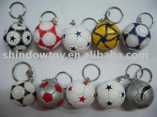 pvc football keychain