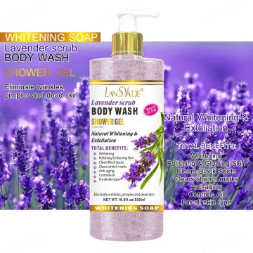 Natural Shower Gel with Turmeric, Vitamin C, and Arbutin for Whitening, Hydration, and Exfoliation