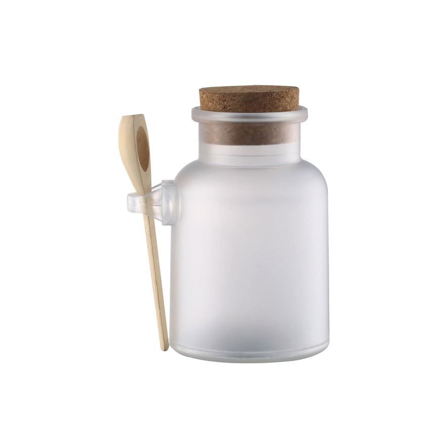 100g,200g,bath salt bottle with spoon, wood