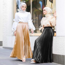 Wholesale Islamic Pleated Muslimah Long Skirts for Women