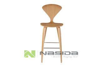 OEM Rustic Norman Cherner Bar Stool Chairs Replica , Curved