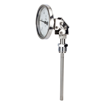 Pointer bimetal thermometer for boiler pipes