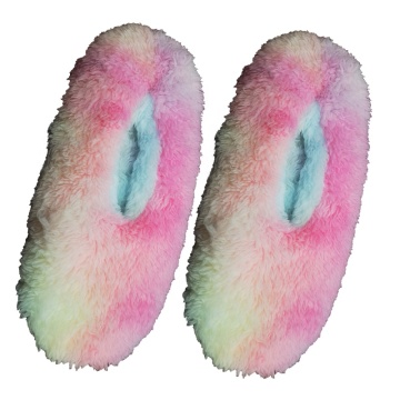 Low Cut Bright Rainbow Ankle Slipper Booties