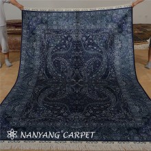6'x9' Blue Oriental Turkish Silk Carpet