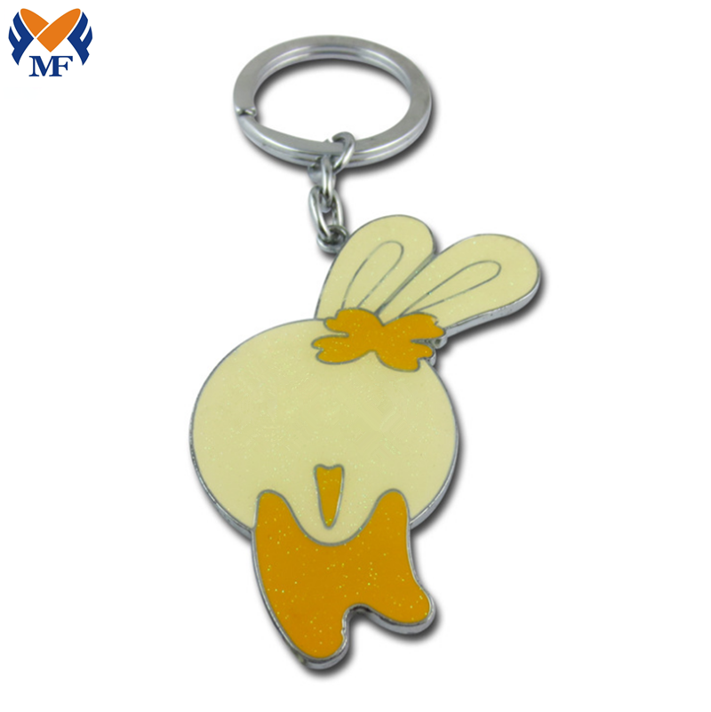 Metal Rabbit Keychain