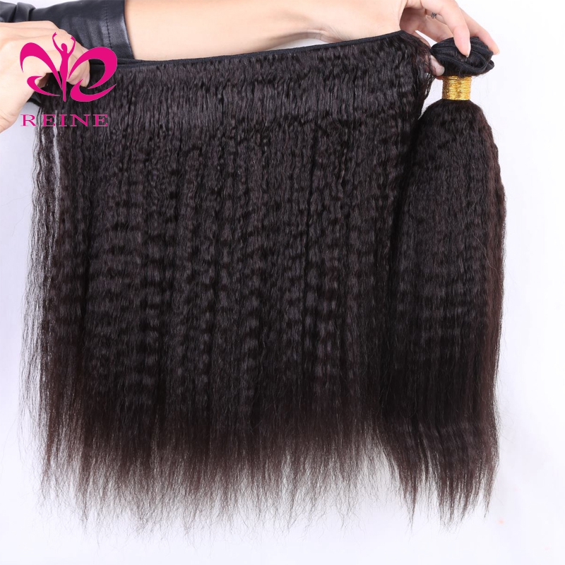 REINE Wholesale 10a grade virgin kinky straight human hair,unprocessed brazilian kinky straight hair weave