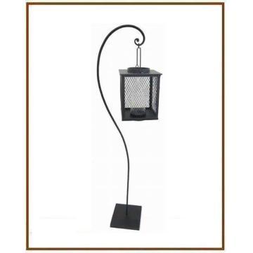 Floor stand iron lantern candle holder